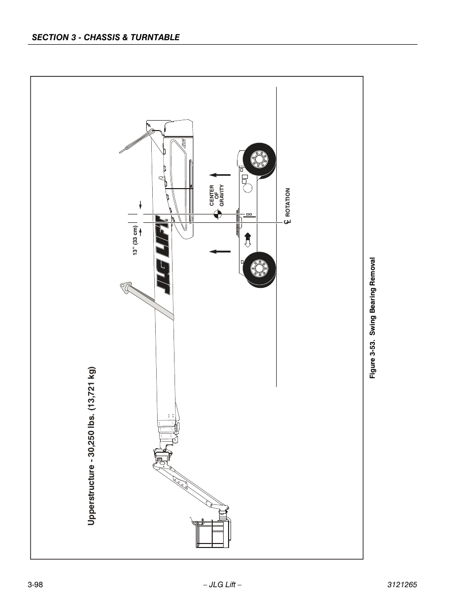 Swing bearing removal -98 | JLG 1100SB Service Manual User Manual | Page 140 / 444