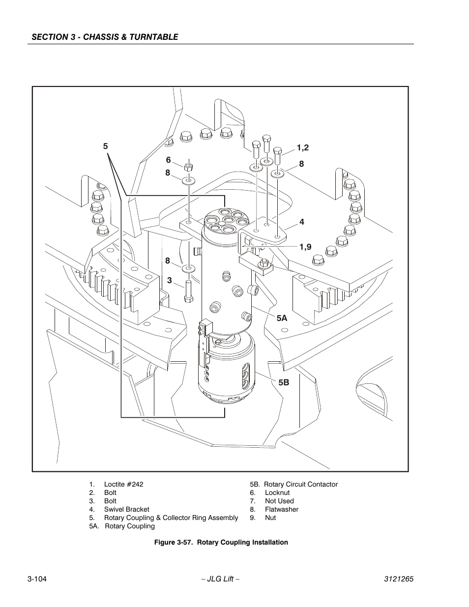 Rotary coupling installation -104 | JLG 1100SB Service Manual User Manual | Page 146 / 444