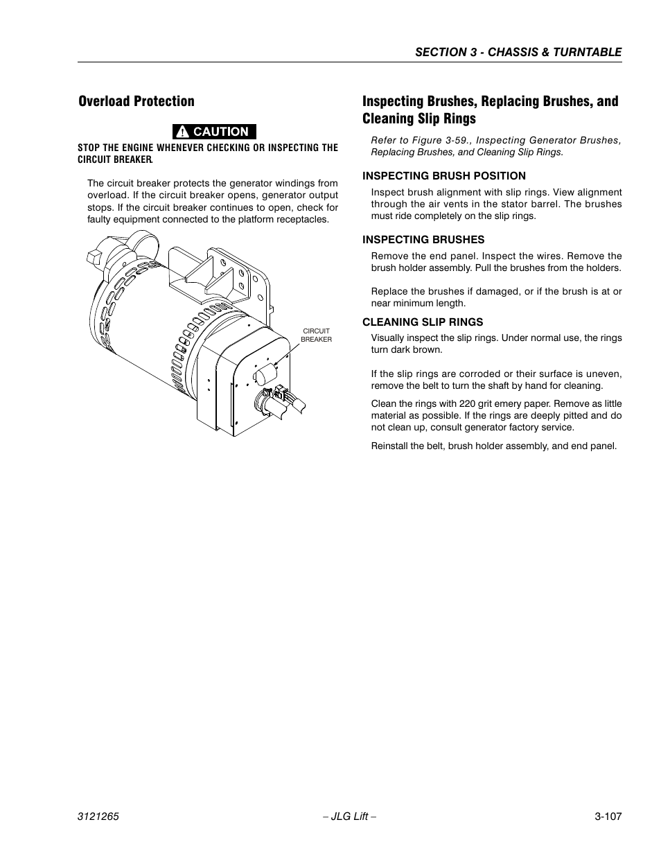 Overload protection | JLG 1100SB Service Manual User Manual | Page 149 / 444