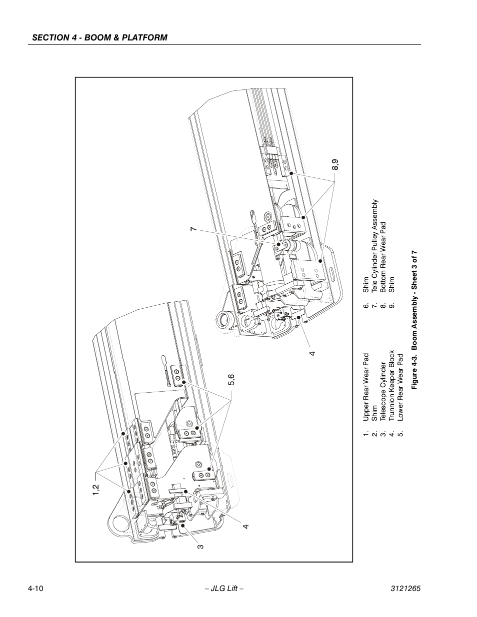 Boom assembly - sheet 3 of 7 -10 | JLG 1100SB Service Manual User Manual | Page 180 / 444