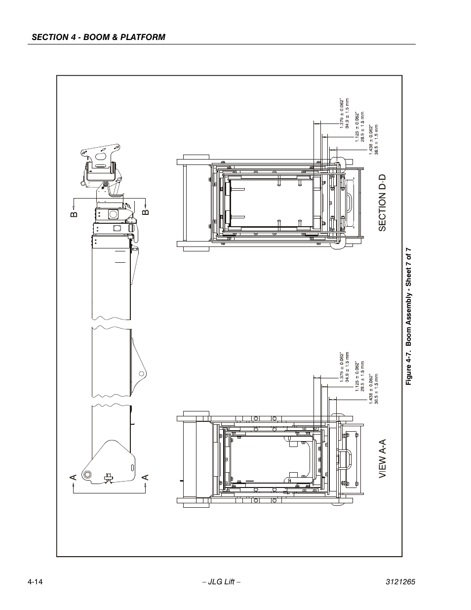 Boom assembly - sheet 7 of 7 -14 | JLG 1100SB Service Manual User Manual | Page 184 / 444