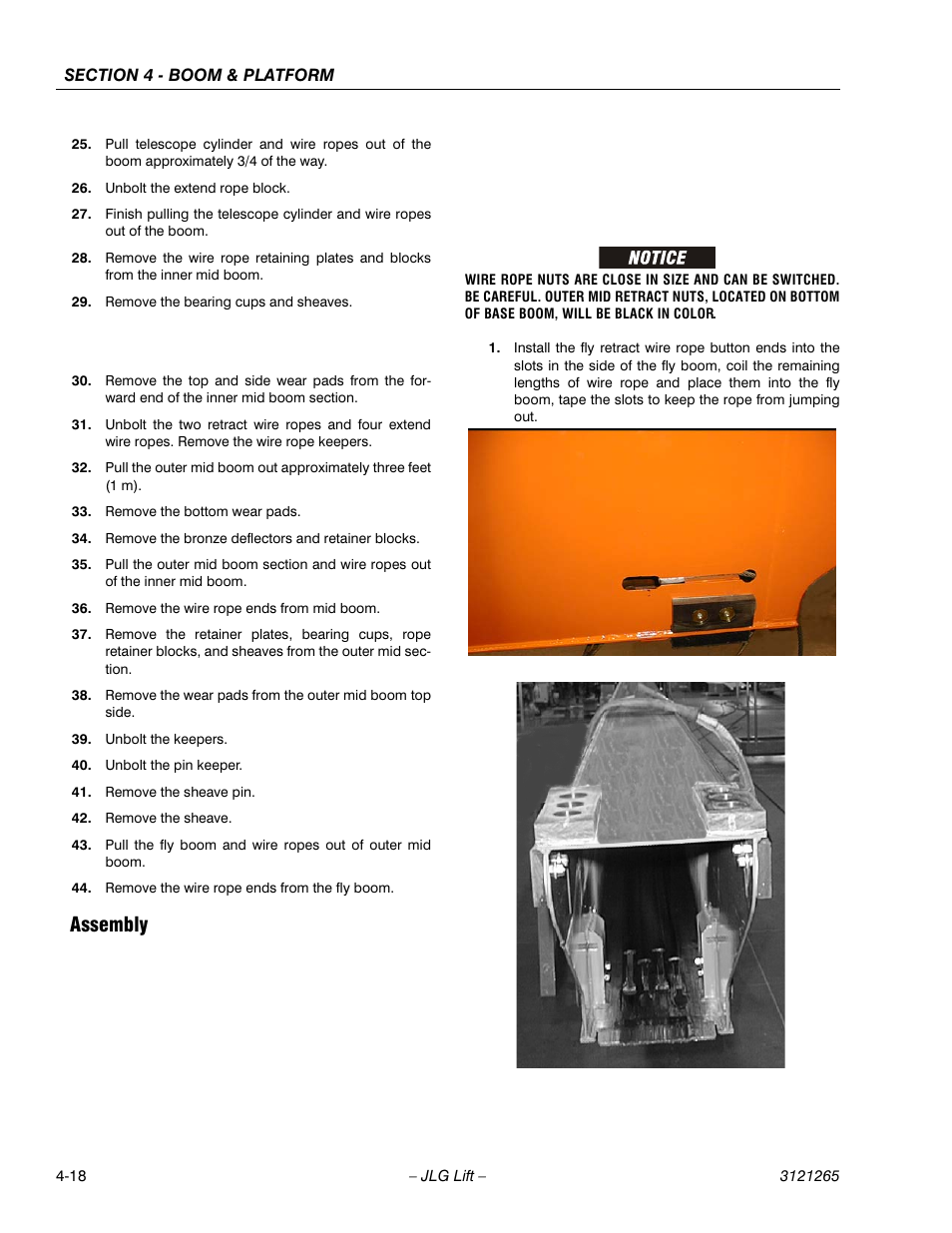 Assembly, Assembly -18 | JLG 1100SB Service Manual User Manual | Page 188 / 444