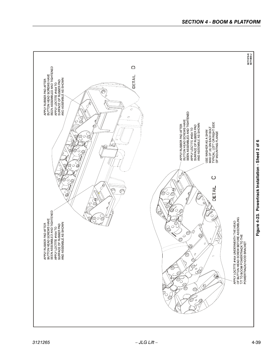 Powertrack installation - sheet 2 of 6 -39 | JLG 1100SB Service Manual User Manual | Page 209 / 444