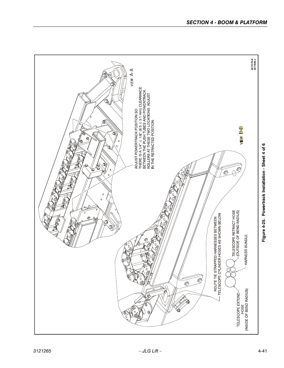 Powertrack installation - sheet 4 of 6 -41 | JLG 1100SB Service Manual User Manual | Page 211 / 444