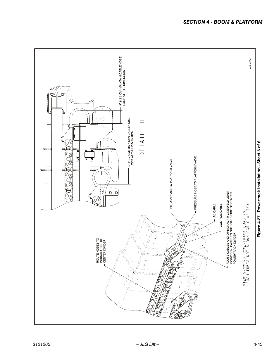 Powertrack installation - sheet 6 of 6 -43 | JLG 1100SB Service Manual User Manual | Page 213 / 444