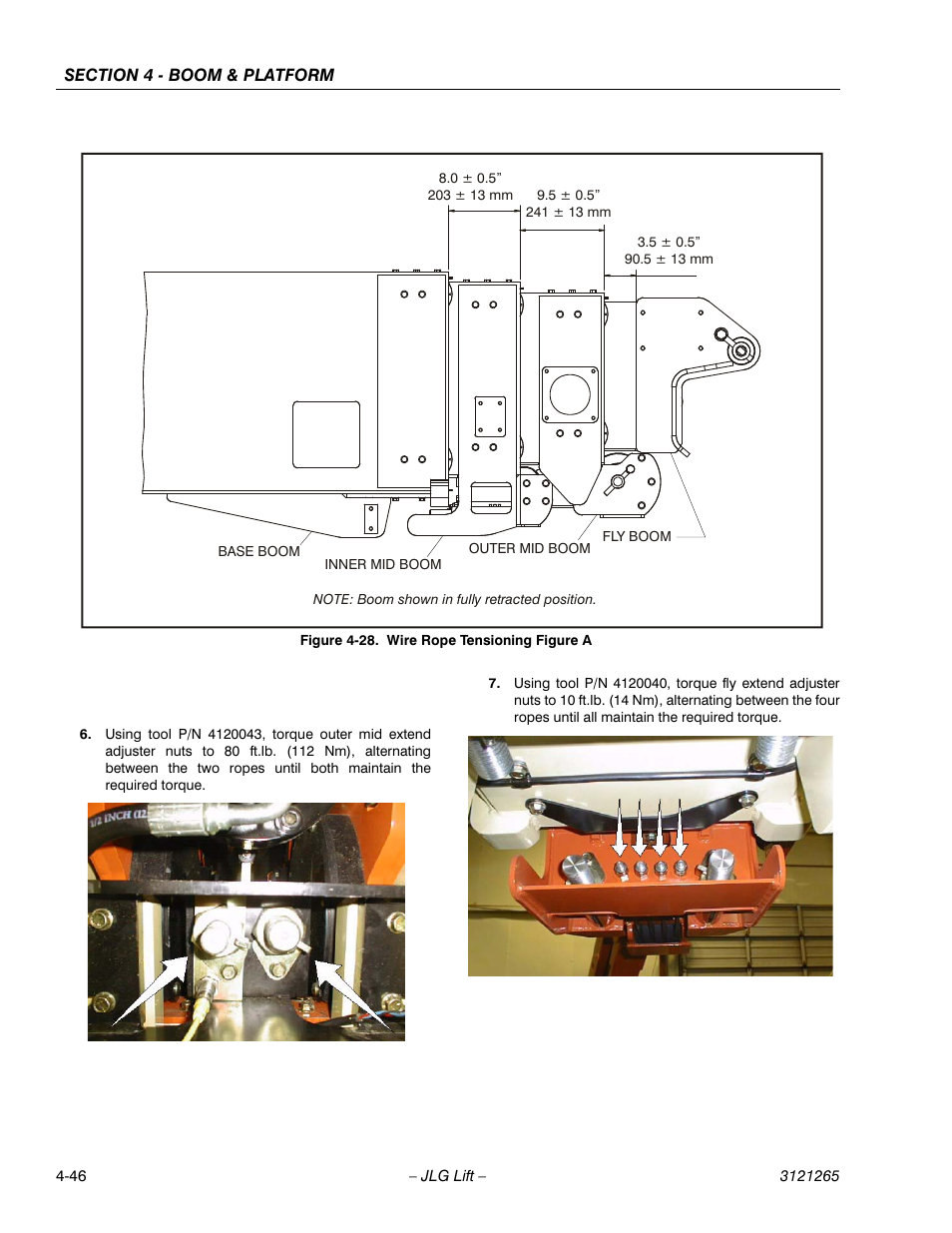 Wire rope tensioning figure a -46 | JLG 1100SB Service Manual User Manual | Page 216 / 444