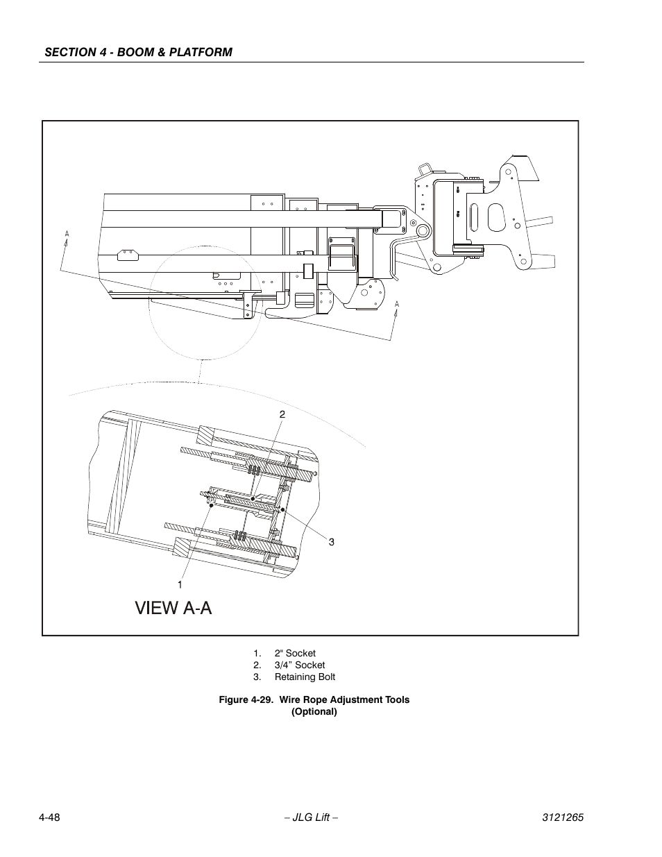 Wire rope adjustment tools (optional) -48 | JLG 1100SB Service Manual User Manual | Page 218 / 444