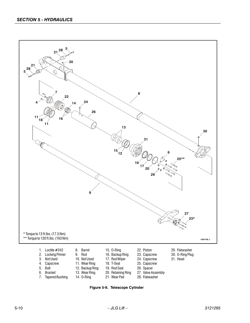 Telescope cylinder -10 | JLG 1100SB Service Manual User Manual | Page 244 / 444