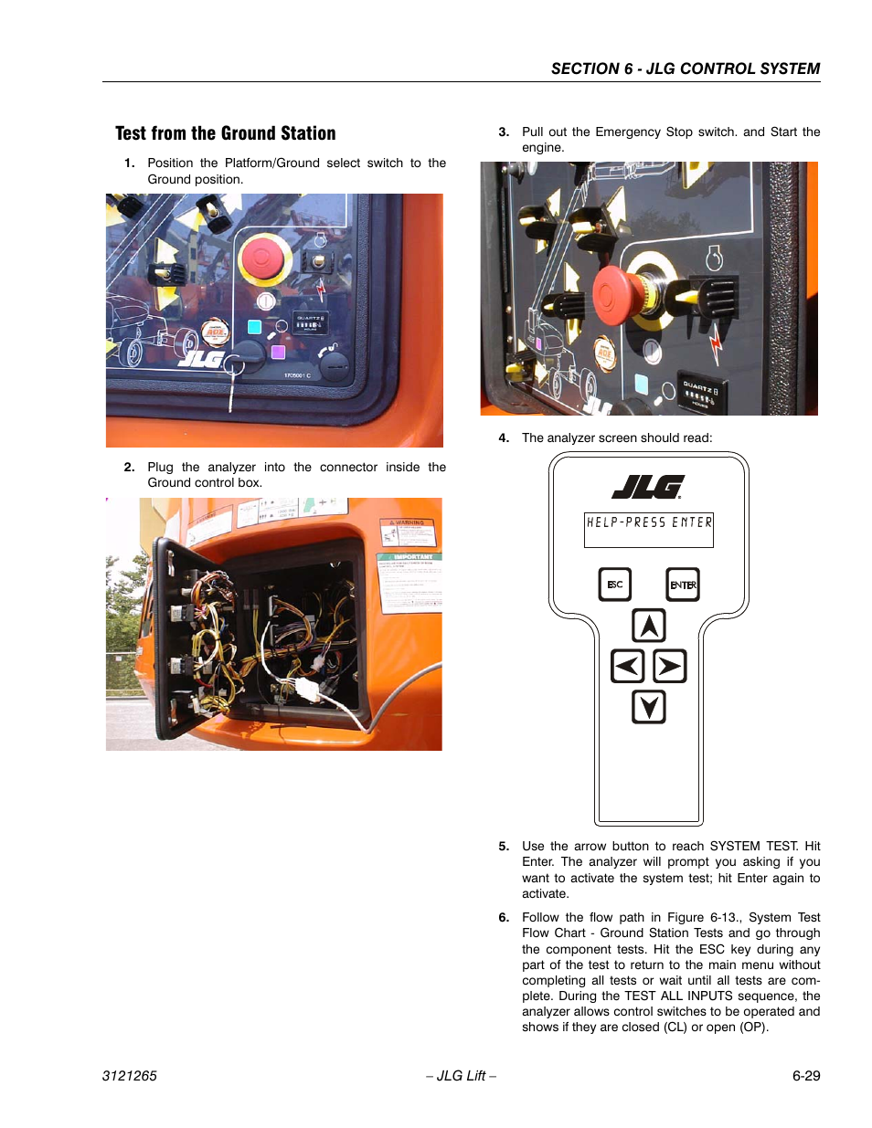 Test from the ground station, Test from the ground station -29 | JLG 1100SB Service Manual User Manual | Page 313 / 444