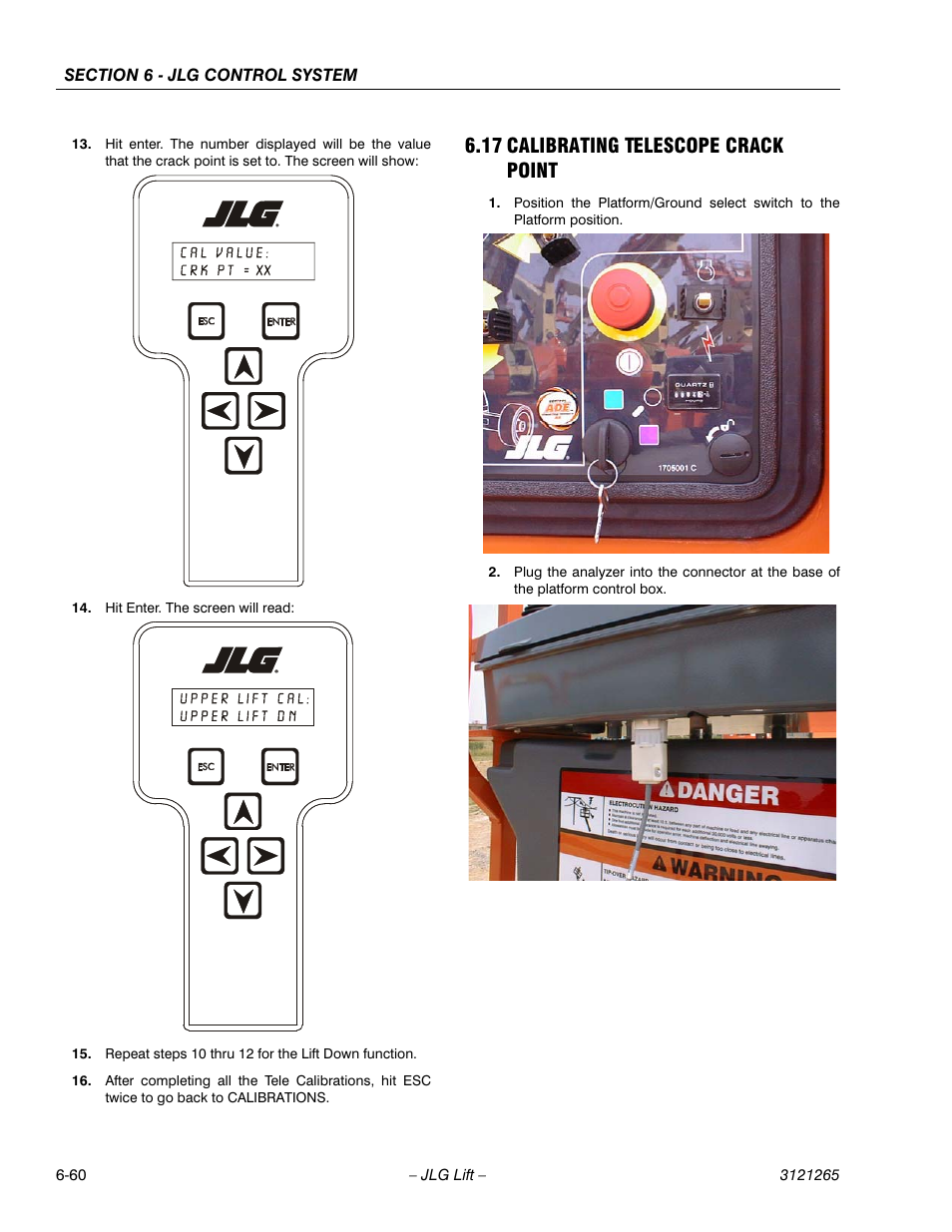 17 calibrating telescope crack point, Calibrating telescope crack point -60 | JLG 1100SB Service Manual User Manual | Page 344 / 444