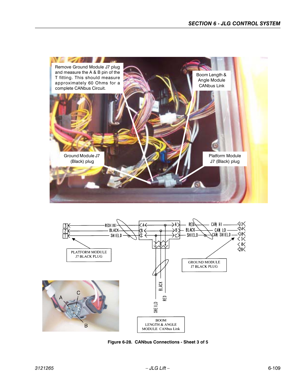 Canbus connections - sheet 3 of 5 -109, Ure 6-28., f | JLG 1100SB Service Manual User Manual | Page 393 / 444