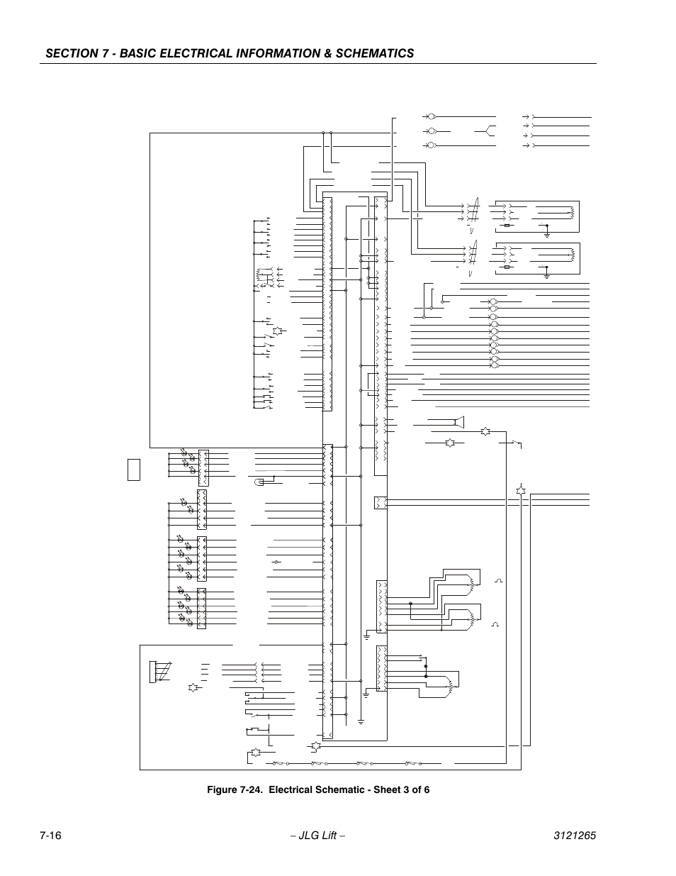 Electrical schematic - sheet 3 of 6 -16 | JLG 1100SB Service Manual User Manual | Page 430 / 444