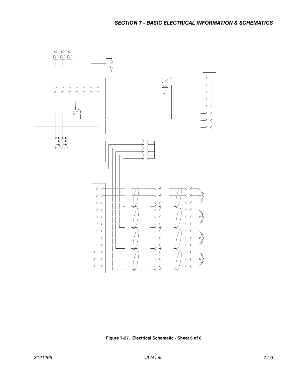 Electrical schematic - sheet 6 of 6 -19 | JLG 1100SB Service Manual User Manual | Page 433 / 444