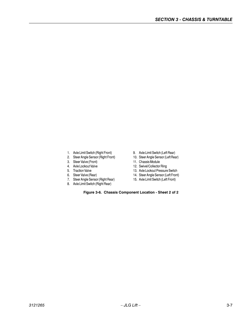 Chassis component location - sheet 2 of 2 -7 | JLG 1100SB Service Manual User Manual | Page 49 / 444