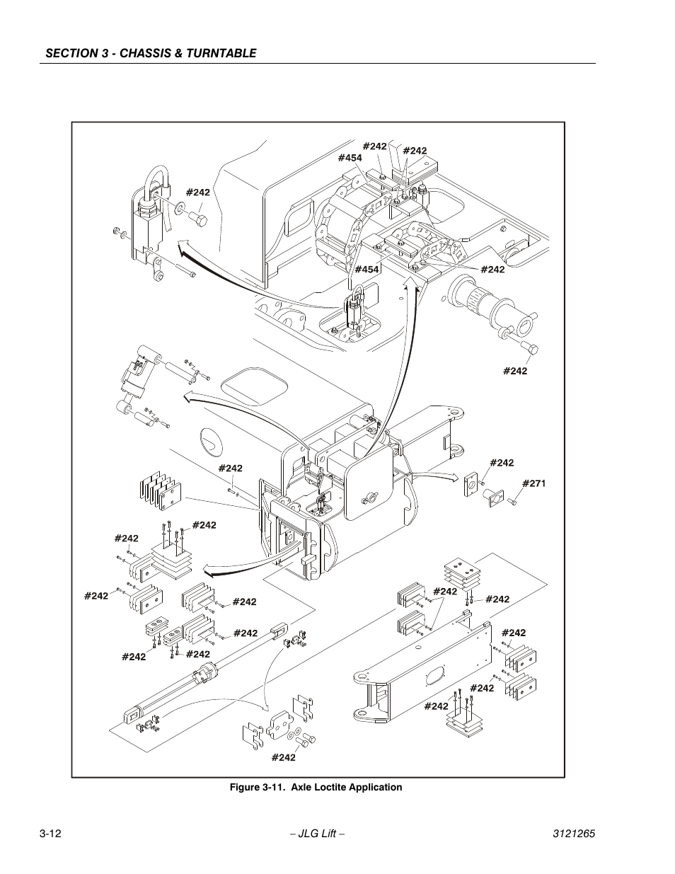 Axle loctite application -12 | JLG 1100SB Service Manual User Manual | Page 54 / 444