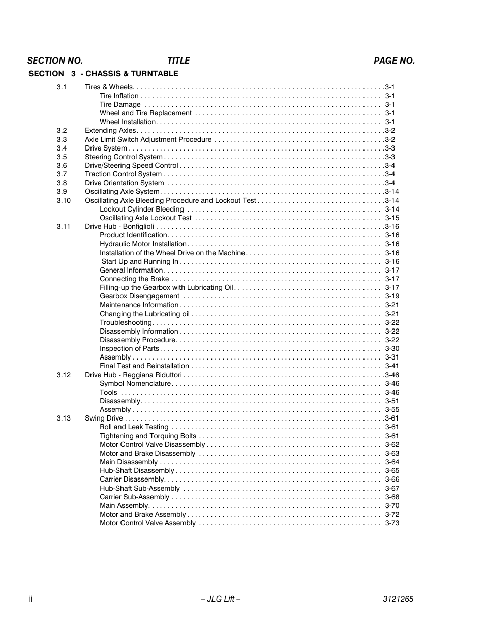 JLG 1100SB Service Manual User Manual | Page 6 / 444