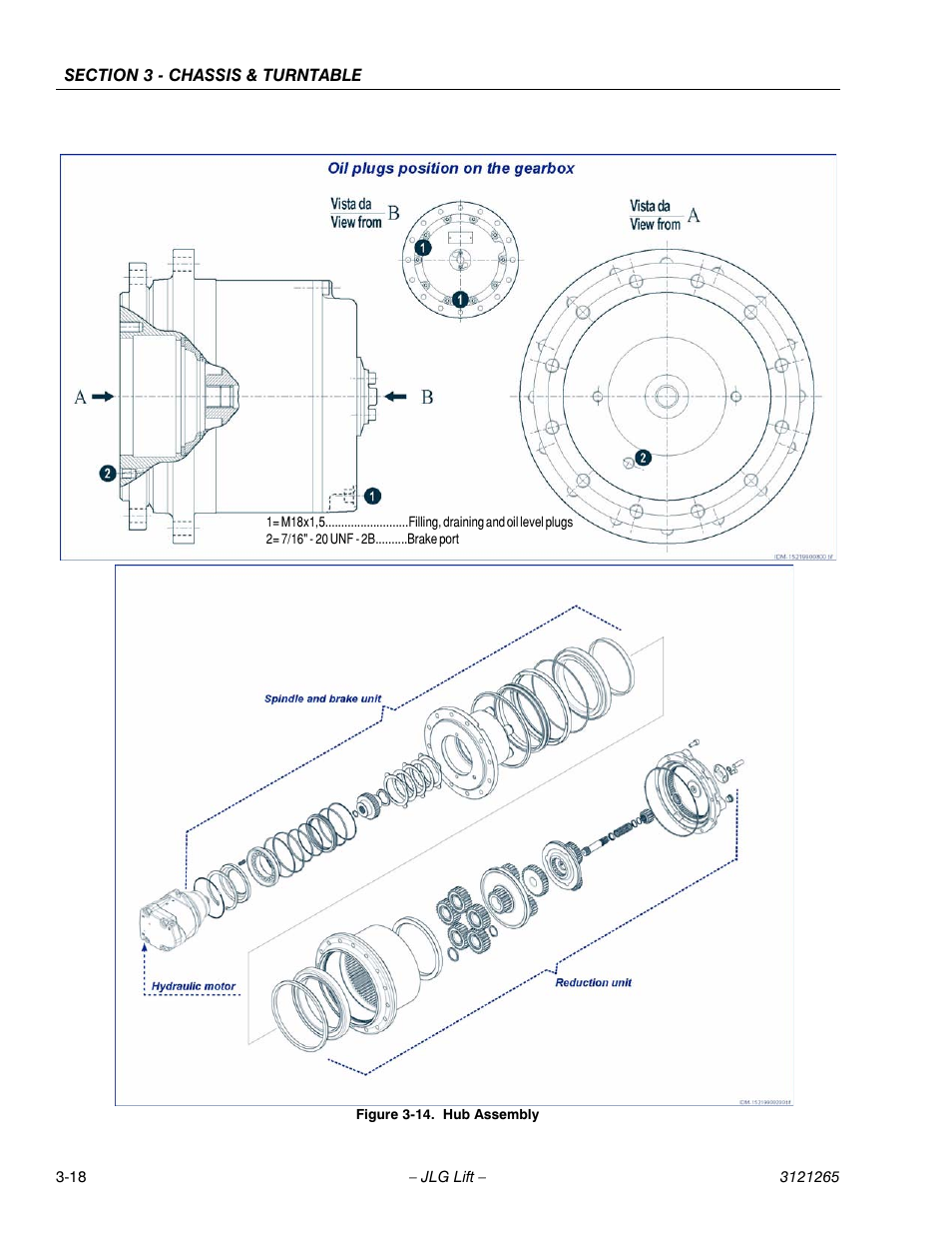 Hub assembly -18 | JLG 1100SB Service Manual User Manual | Page 60 / 444