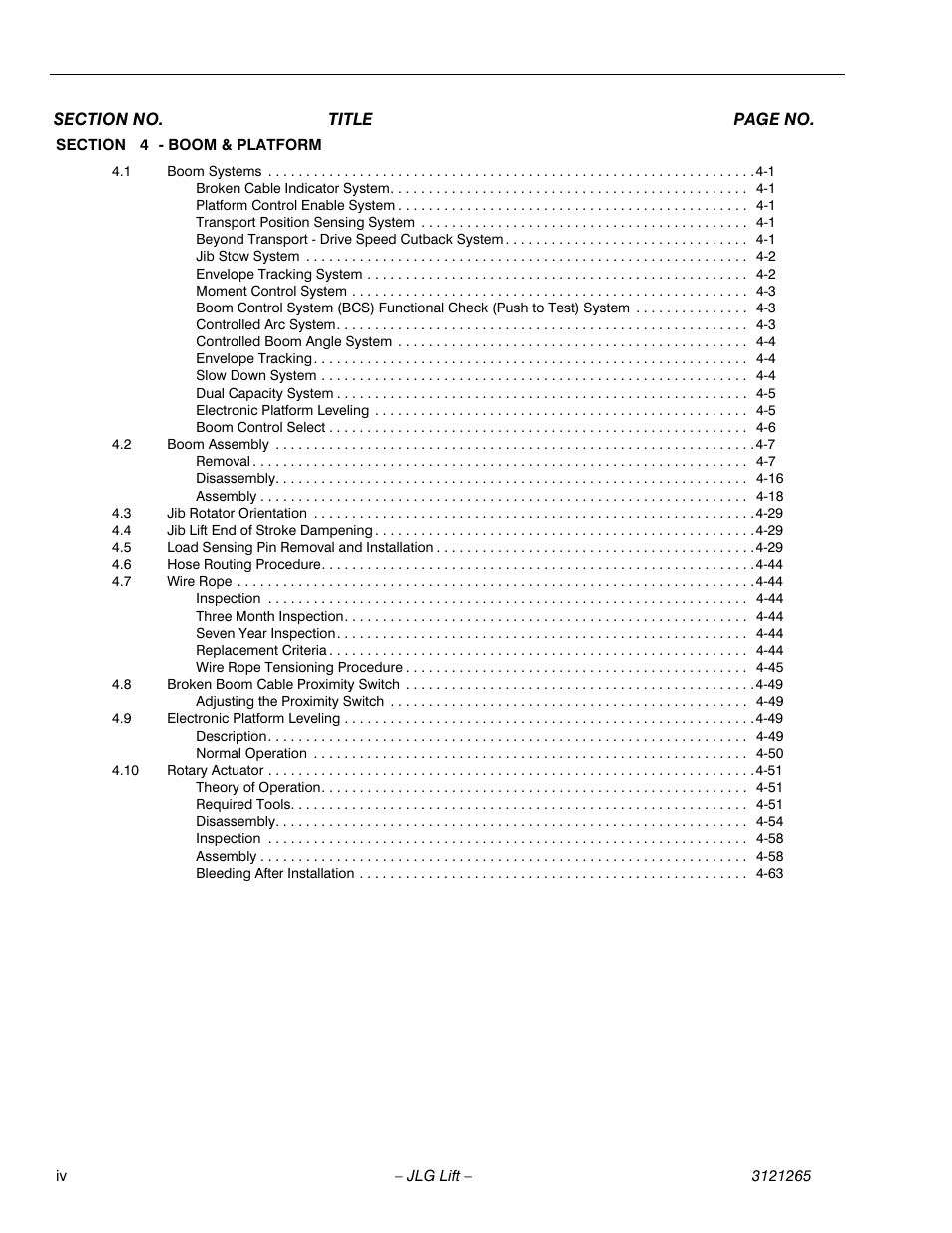JLG 1100SB Service Manual User Manual | Page 8 / 444