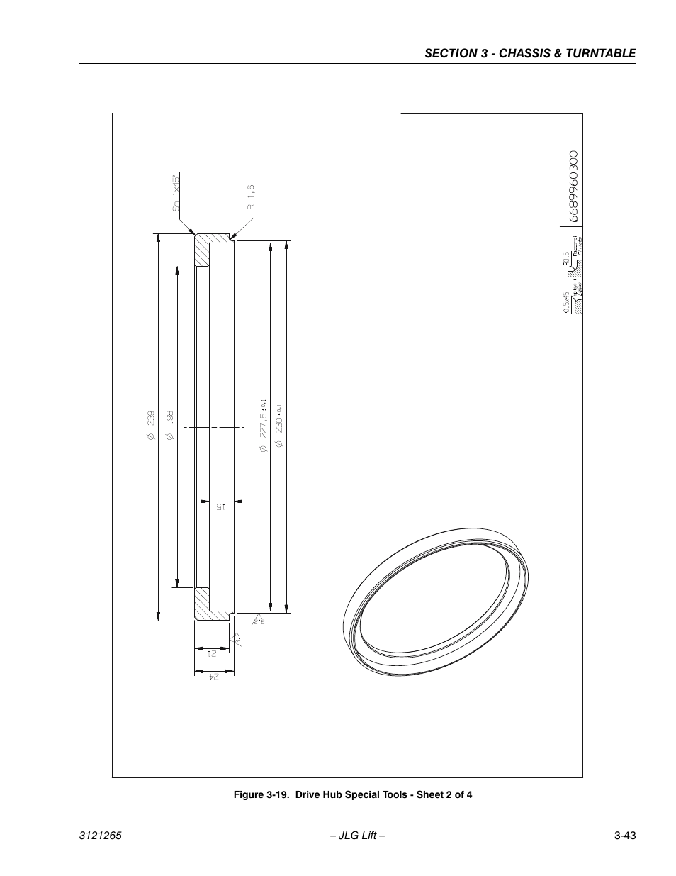 Drive hub special tools - sheet 2 of 4 -43 | JLG 1100SB Service Manual User Manual | Page 85 / 444