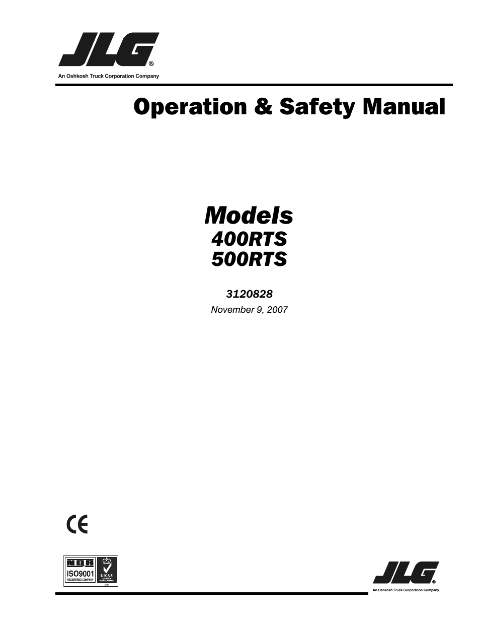 JLG 500RTS Operator Manual User Manual | 46 pages