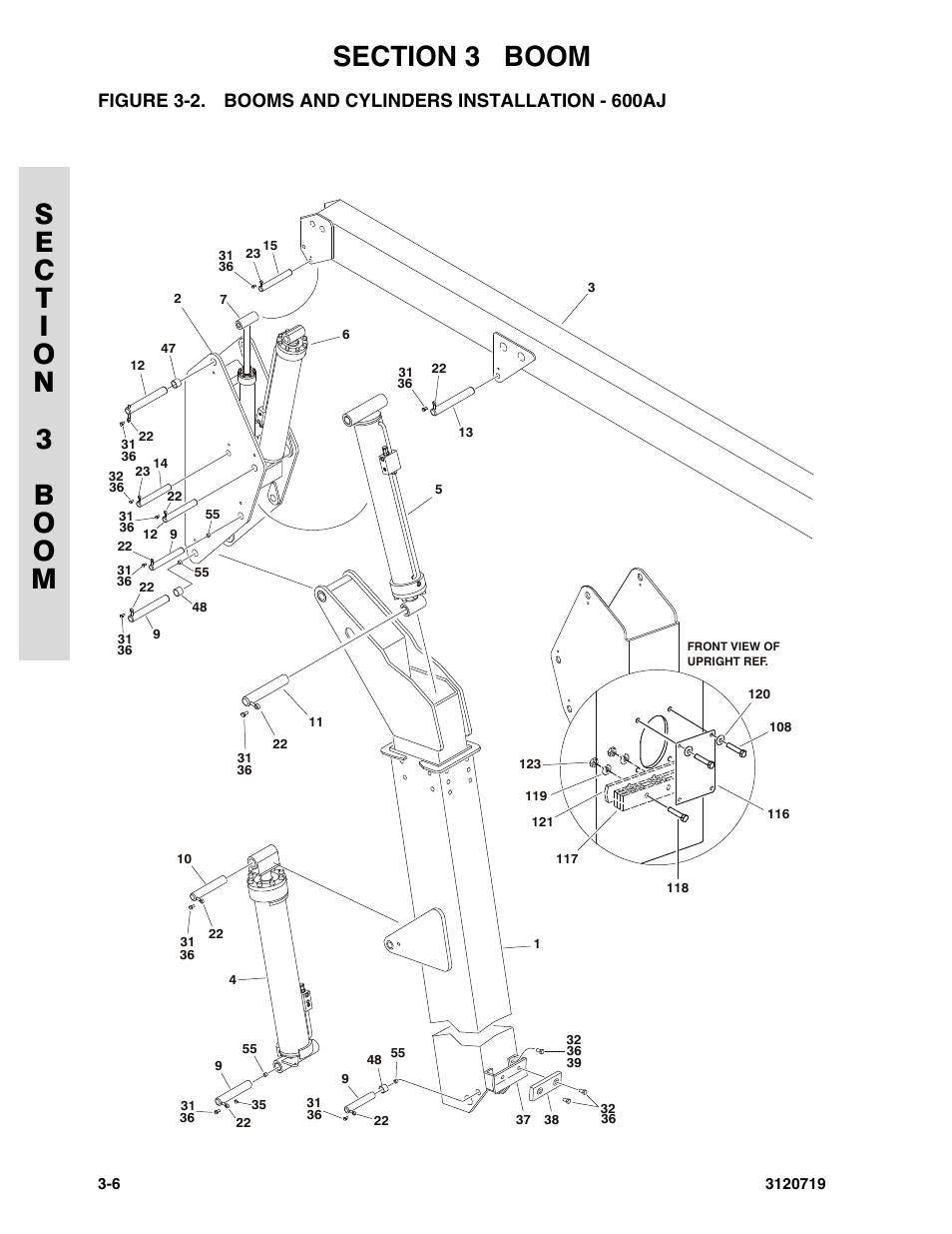 Booms and cylinders installation - 600aj -6 | JLG 600A_AJ Parts Manual User Manual | Page 168 / 396