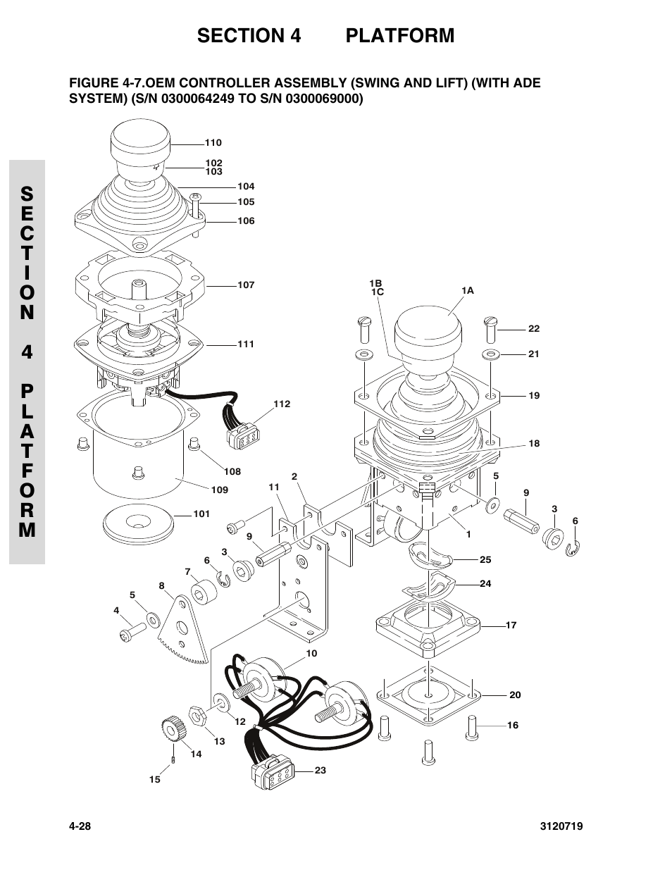 S/n 0300064249 to s/n 0300069000) -28 | JLG 600A_AJ Parts Manual User Manual | Page 222 / 396