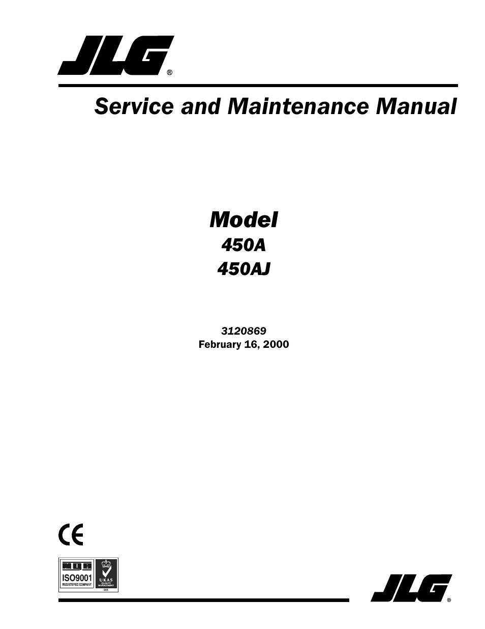 JLG 450AJ Service Manual User Manual | 116 pages