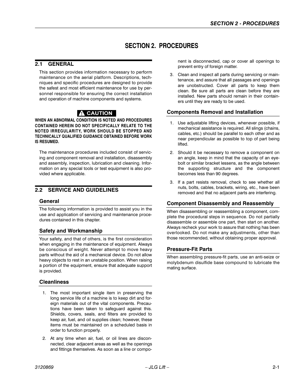 JLG 450AJ Service Manual User Manual | Page 17 / 116