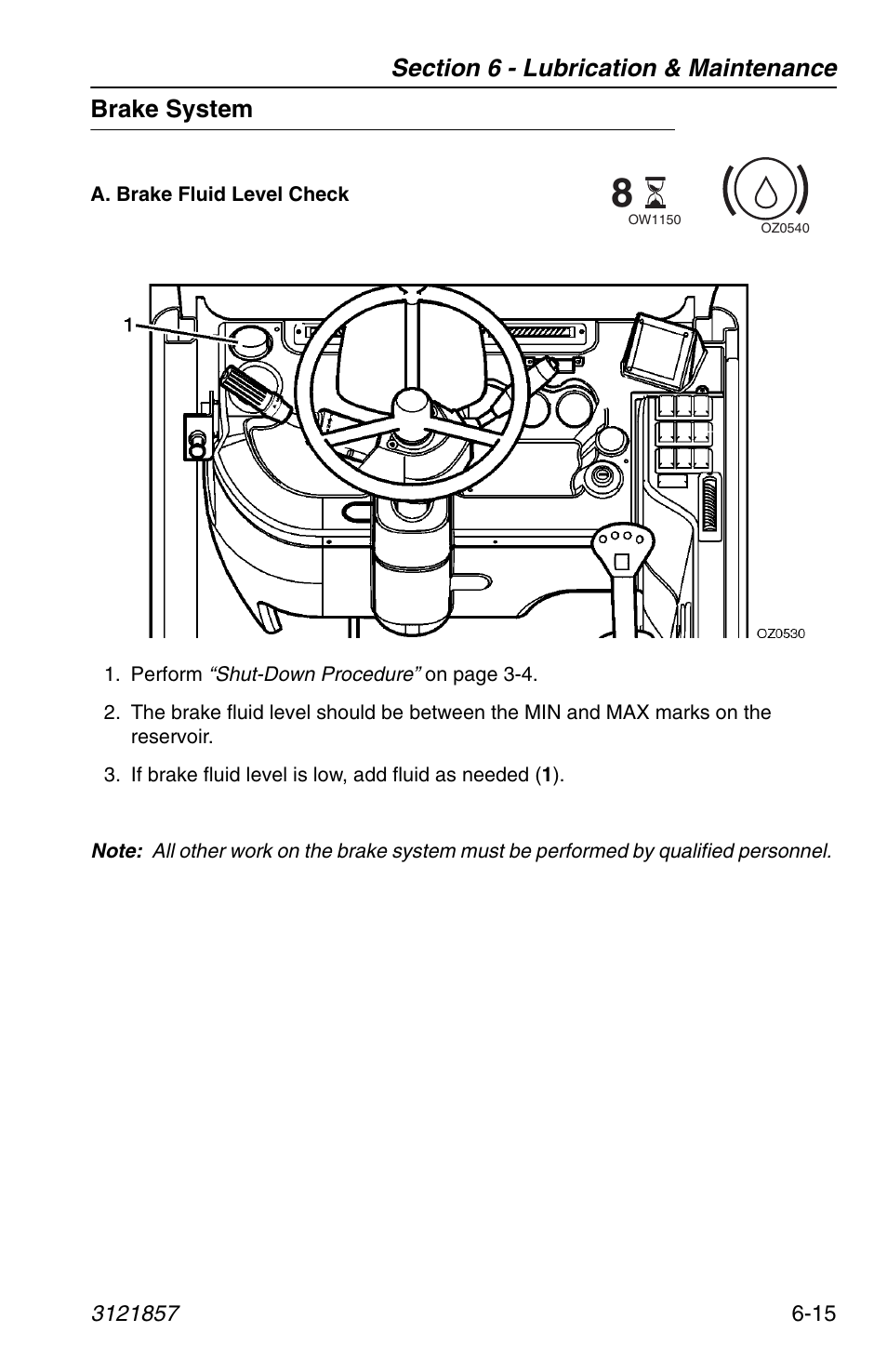 Brake system, Brake system -15 | JLG 4017 Operator Manual User Manual | Page 107 / 120