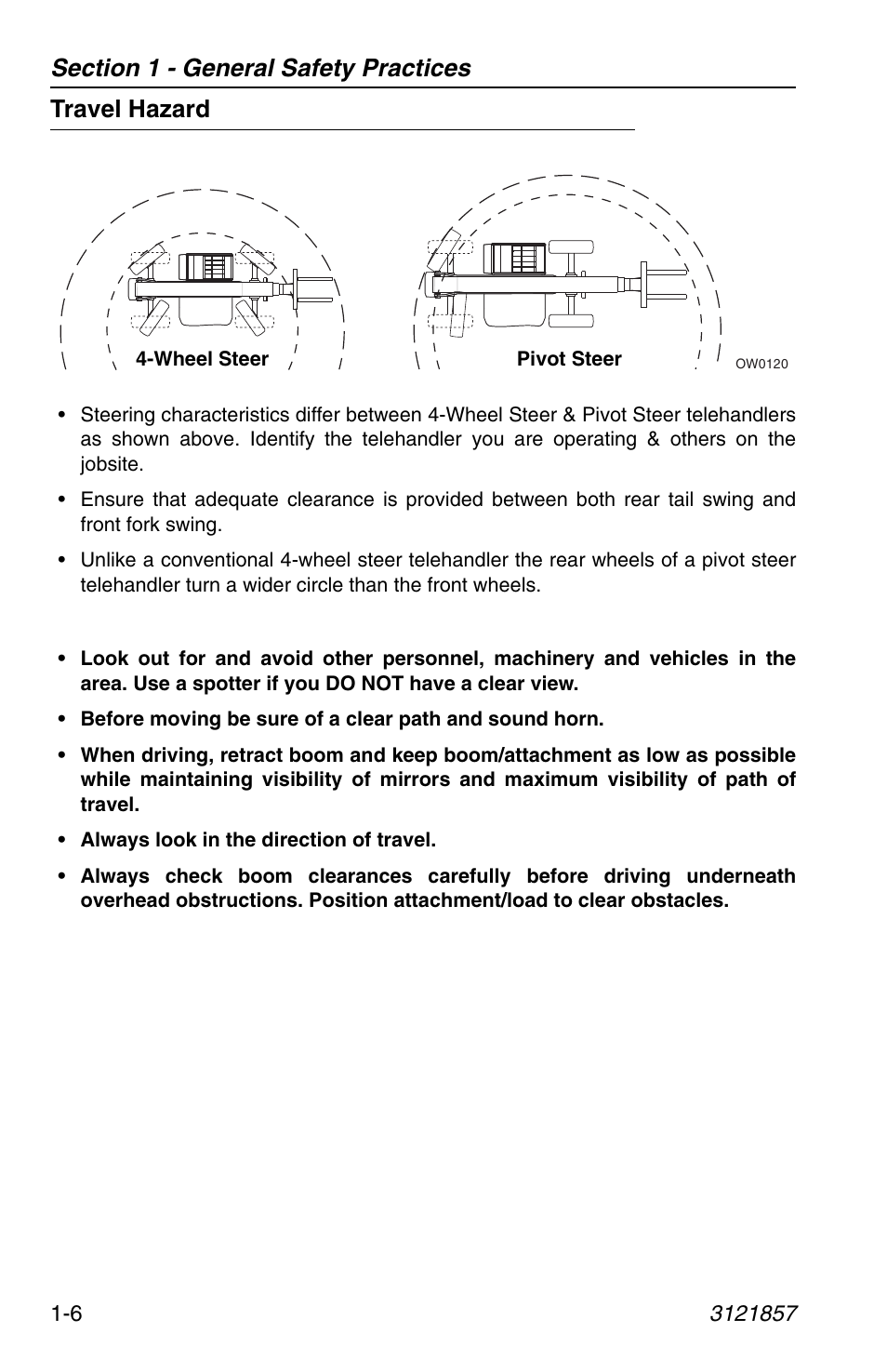 Travel hazard, Travel hazard -6 | JLG 4017 Operator Manual User Manual | Page 16 / 120