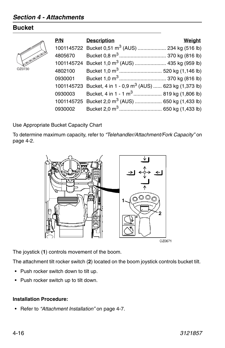 Bucket, Bucket -16 | JLG 4017 Operator Manual User Manual | Page 82 / 120
