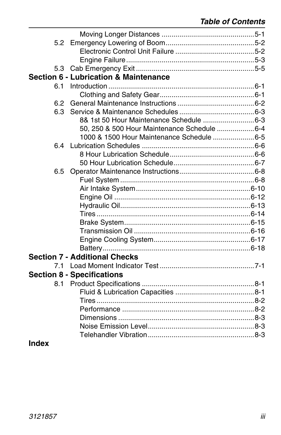 JLG 4017 Operator Manual User Manual | Page 9 / 120