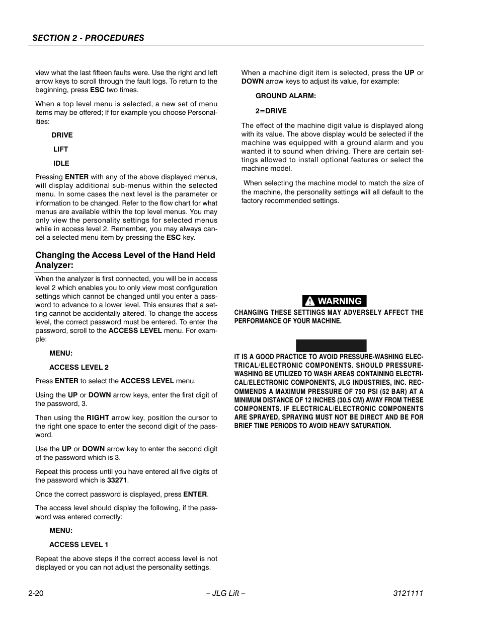 Important | JLG 400CRT ANSI Service Manual User Manual | Page 34 / 58