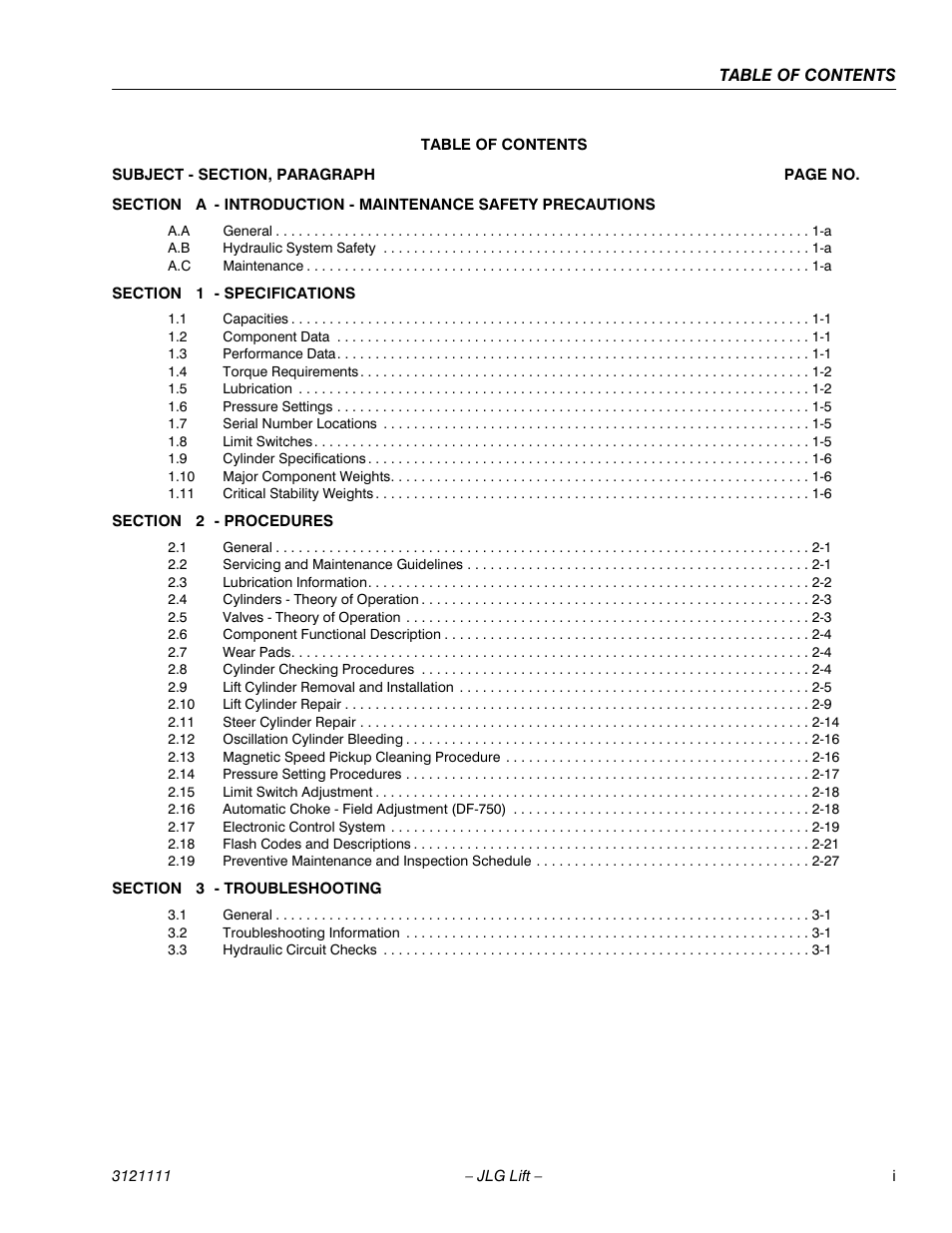JLG 400CRT ANSI Service Manual User Manual | Page 5 / 58