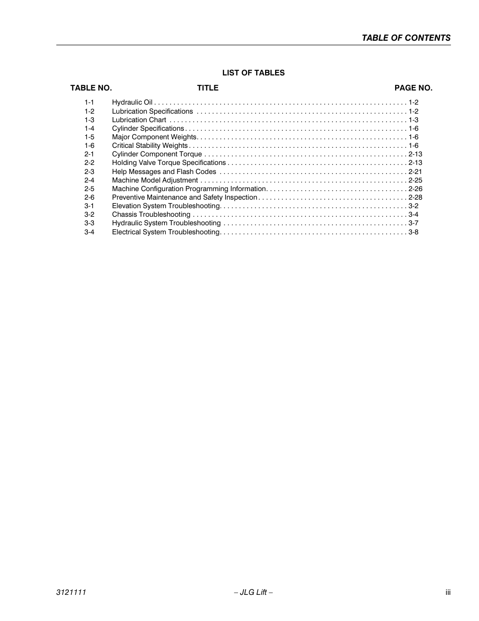 JLG 400CRT ANSI Service Manual User Manual | Page 7 / 58