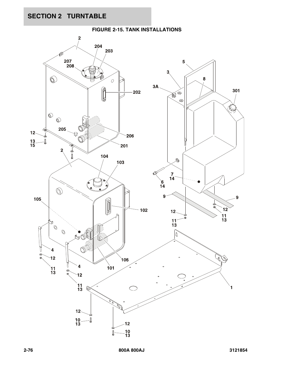 Figure 2-15. tank installations | JLG 800A_AJ Parts Manual User Manual | Page 120 / 350