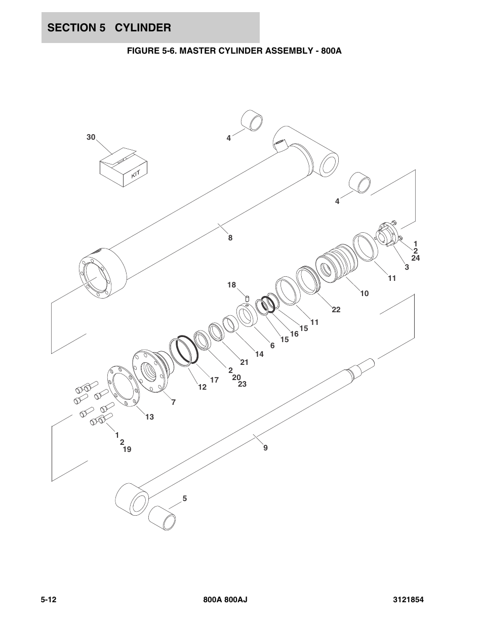 Figure 5-6. master cylinder assembly - 800a | JLG 800A_AJ Parts Manual User Manual | Page 230 / 350