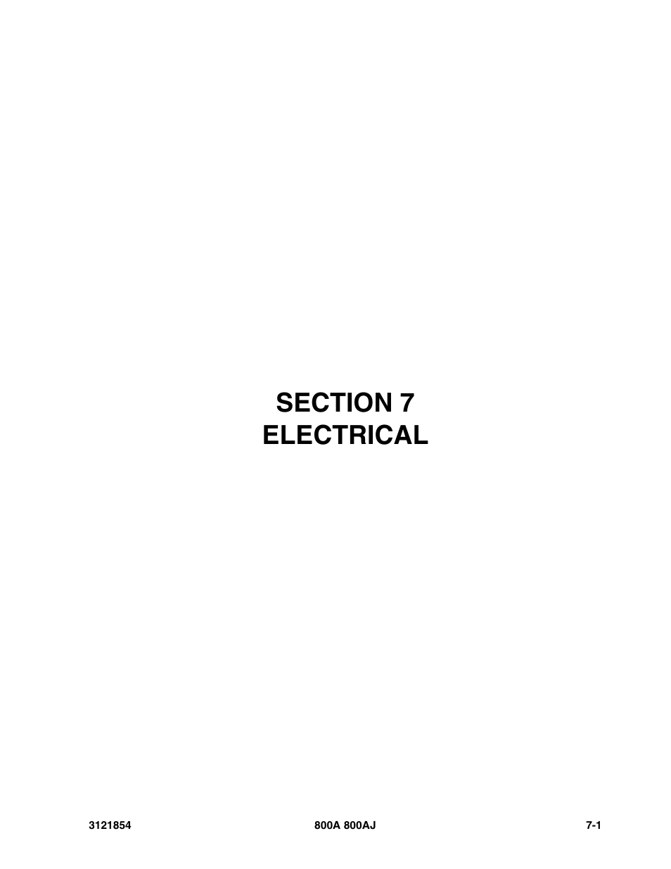 Section 7 electrical, Section 7 - electrical -1 | JLG 800A_AJ Parts Manual User Manual | Page 277 / 350