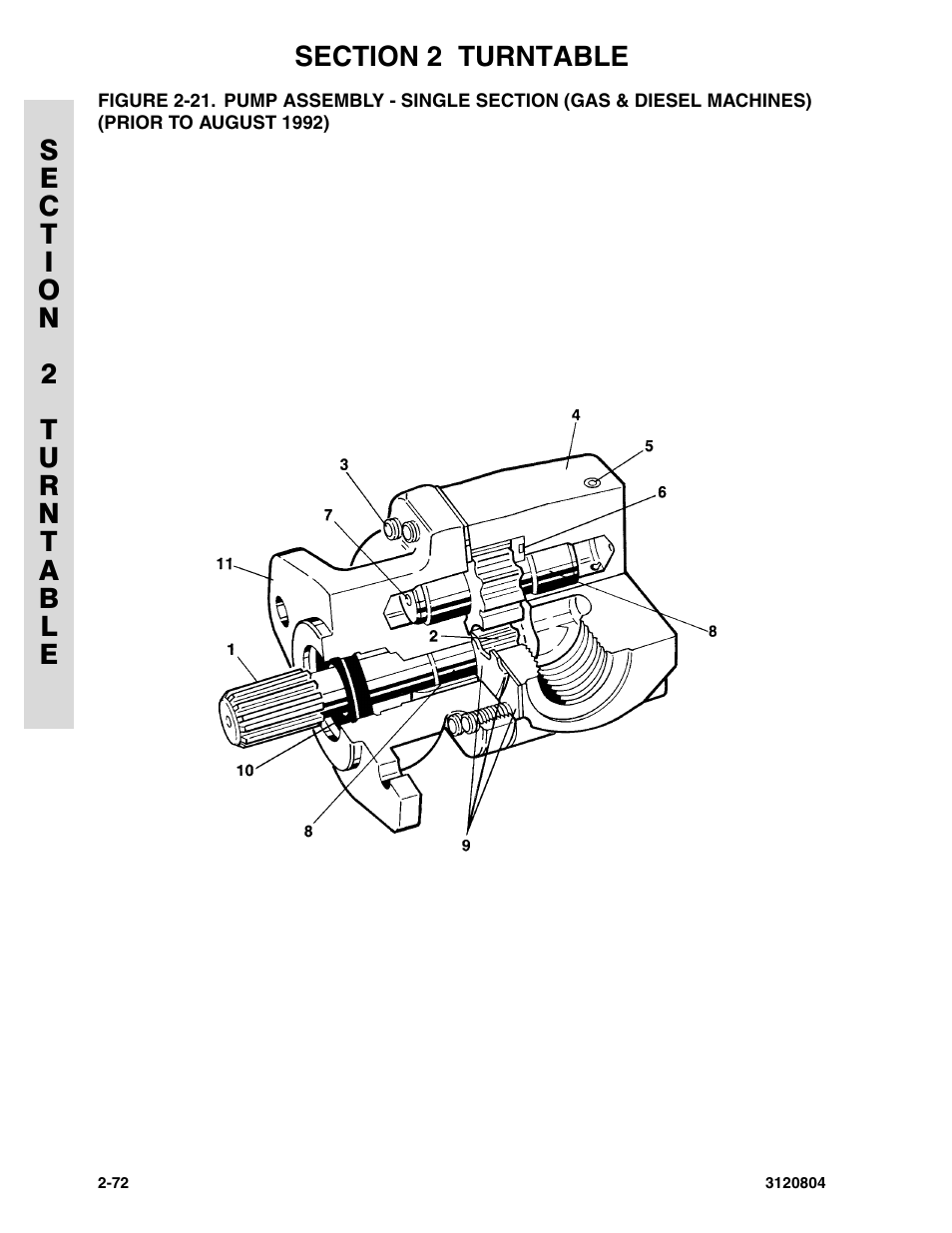 Prior to august 1992) -72 | JLG 34HA Parts Manual User Manual | Page 126 / 288