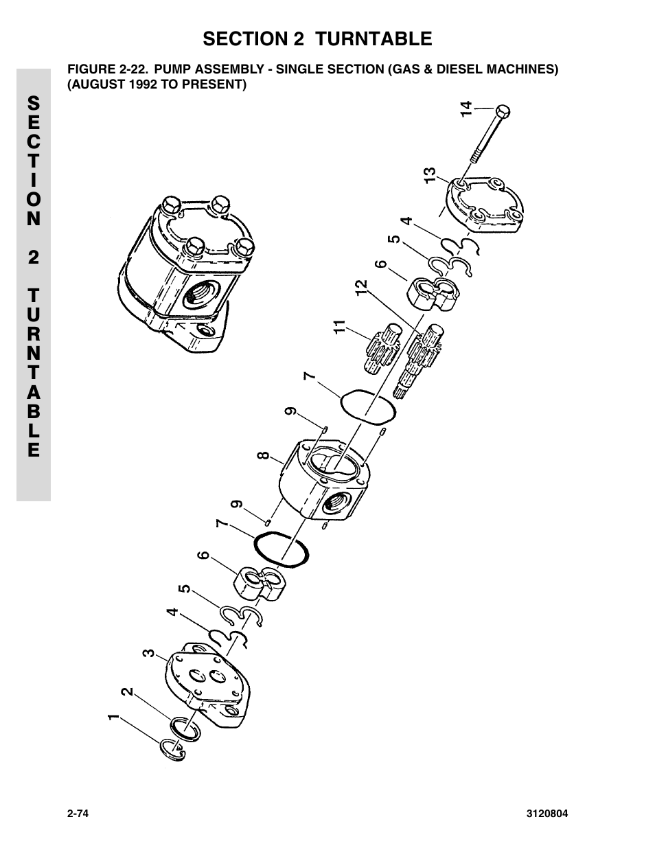 August 1992 to present) -74 | JLG 34HA Parts Manual User Manual | Page 128 / 288