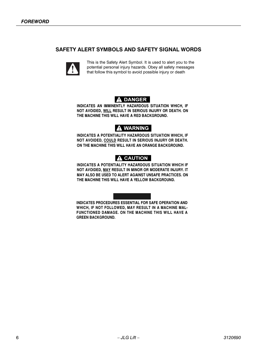 JLG 40RTS ANSI Operator Manual User Manual | Page 6 / 50