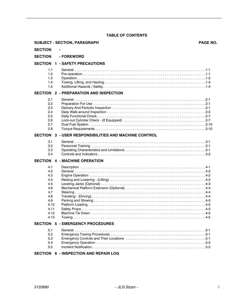 JLG 40RTS ANSI Operator Manual User Manual | Page 9 / 50