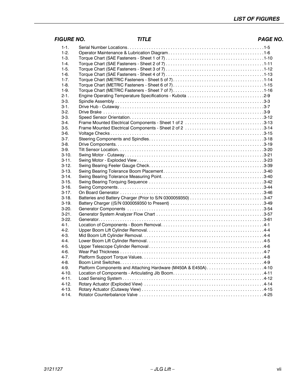 JLG M450 ANSI Service Manual User Manual | Page 11 / 258