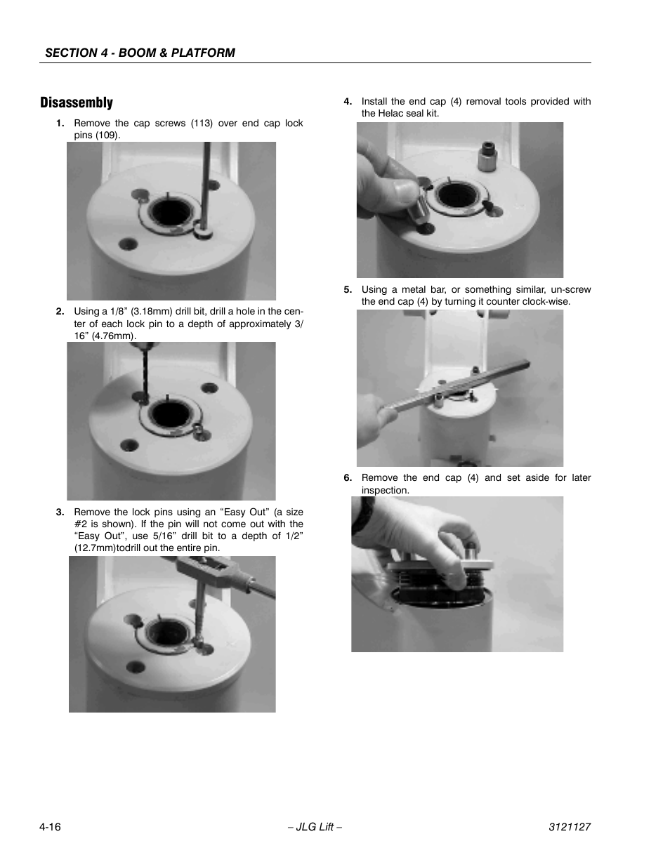 Disassembly, Disassembly -16 | JLG M450 ANSI Service Manual User Manual | Page 128 / 258