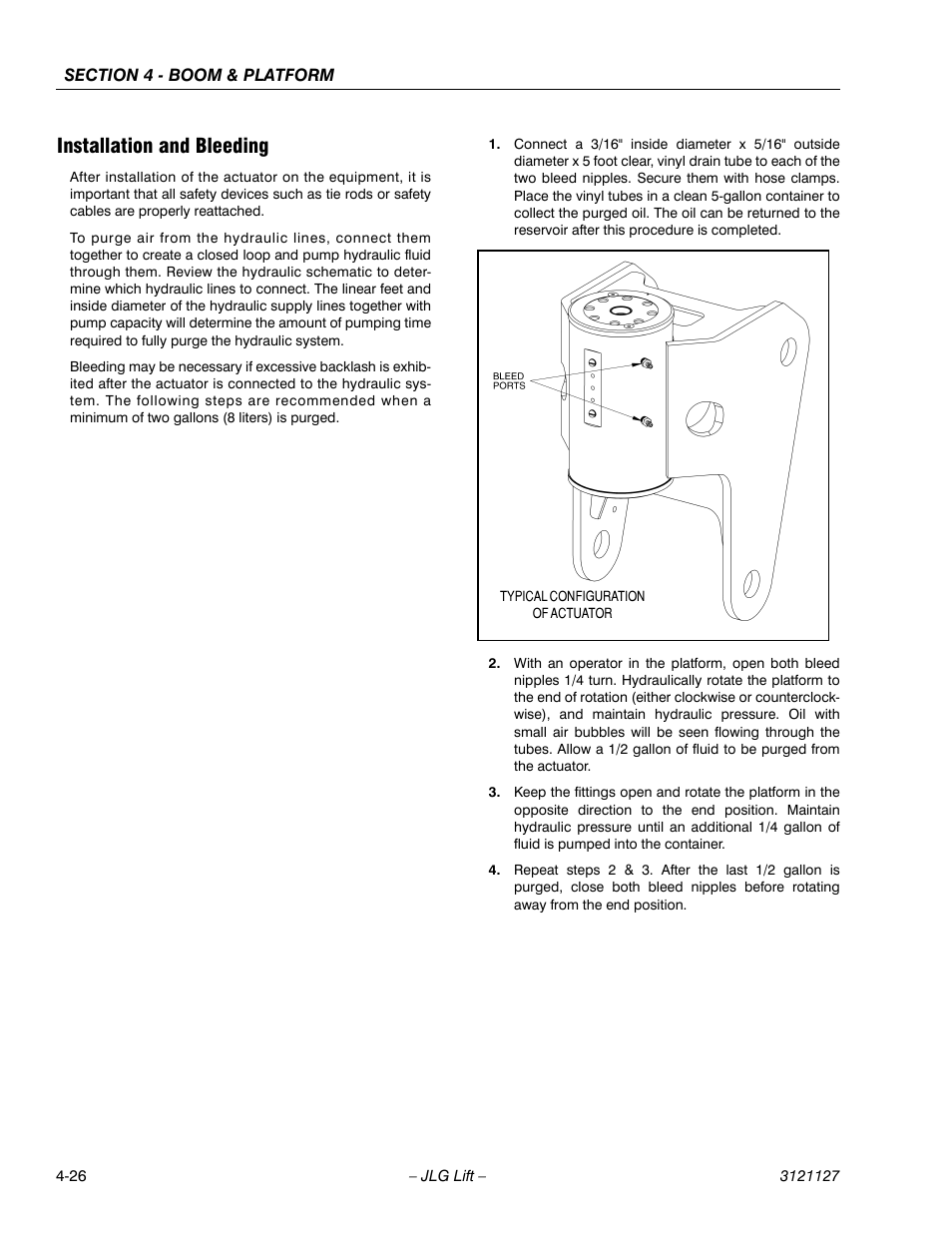 Installation and bleeding, Installation and bleeding -26 | JLG M450 ANSI Service Manual User Manual | Page 138 / 258