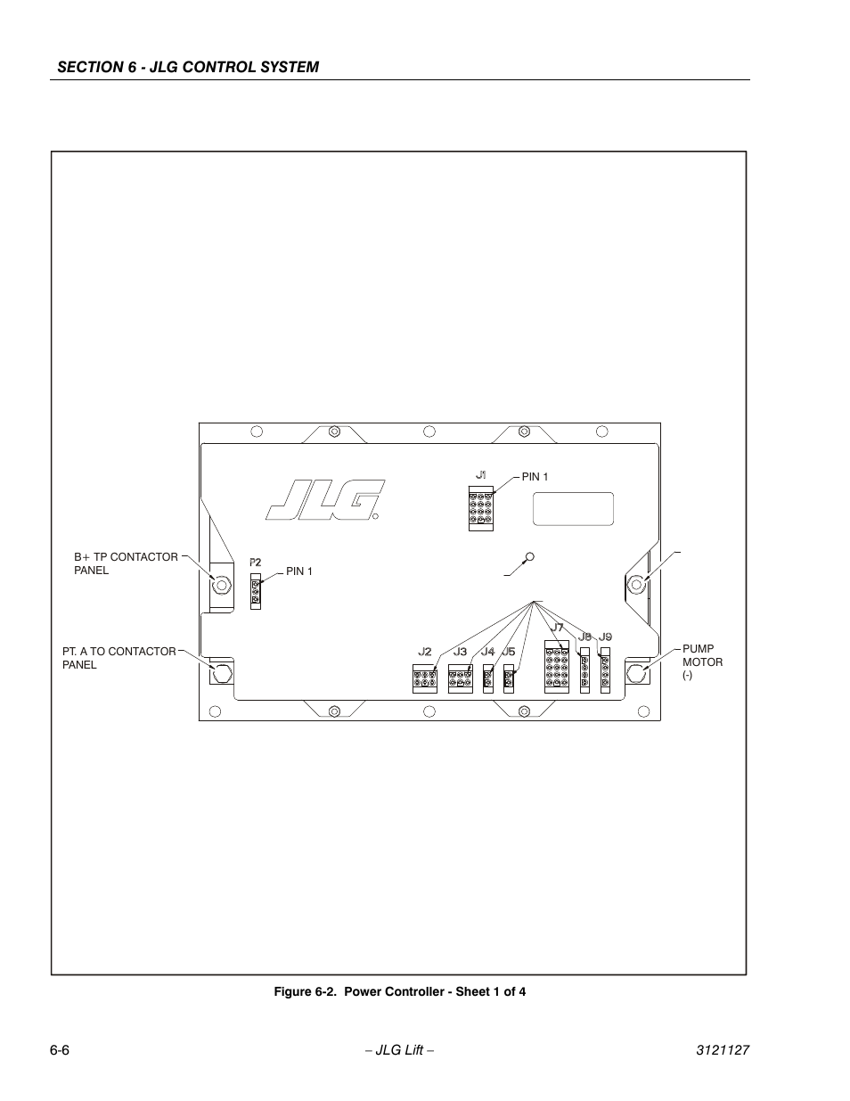 Power controller - sheet 1 of 4 -6 | JLG M450 ANSI Service Manual User Manual | Page 184 / 258
