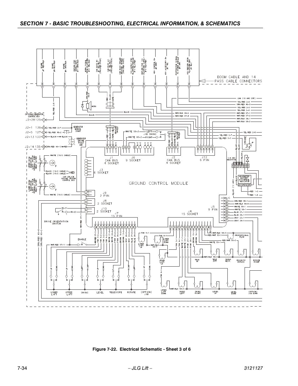 Electrical schematic - sheet 3 of 6 -34 | JLG M450 ANSI Service Manual User Manual | Page 248 / 258