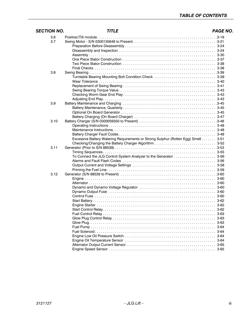 JLG M450 ANSI Service Manual User Manual | Page 7 / 258