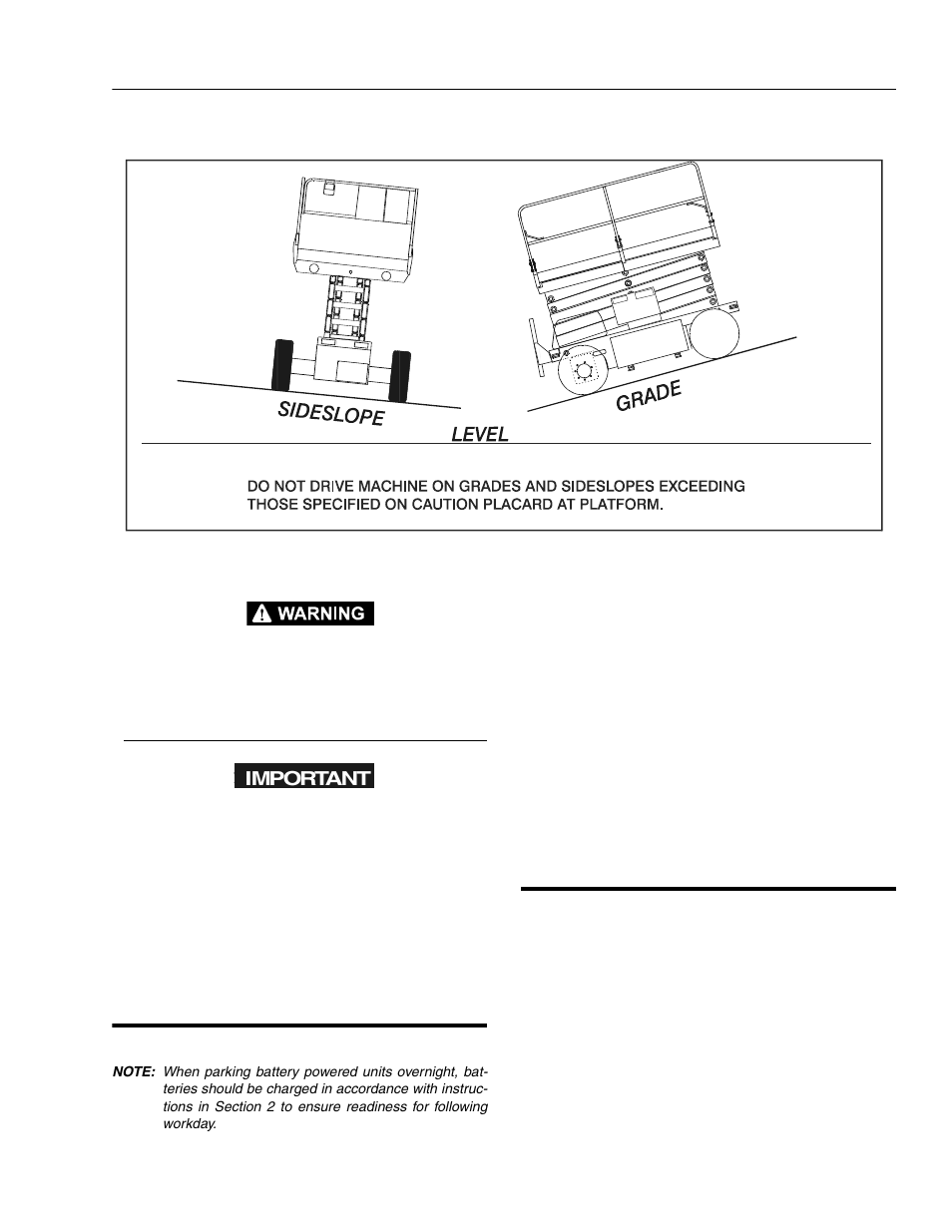 Important | JLG 3969electric ANSI Operator Manual User Manual | Page 33 / 44
