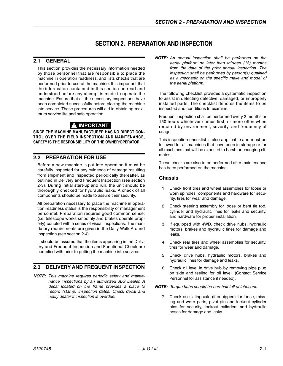 JLG 450AJ ANSI Operator Manual User Manual | Page 17 / 70